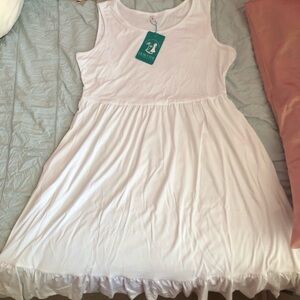 LILBETTER — white sundress with ruffle